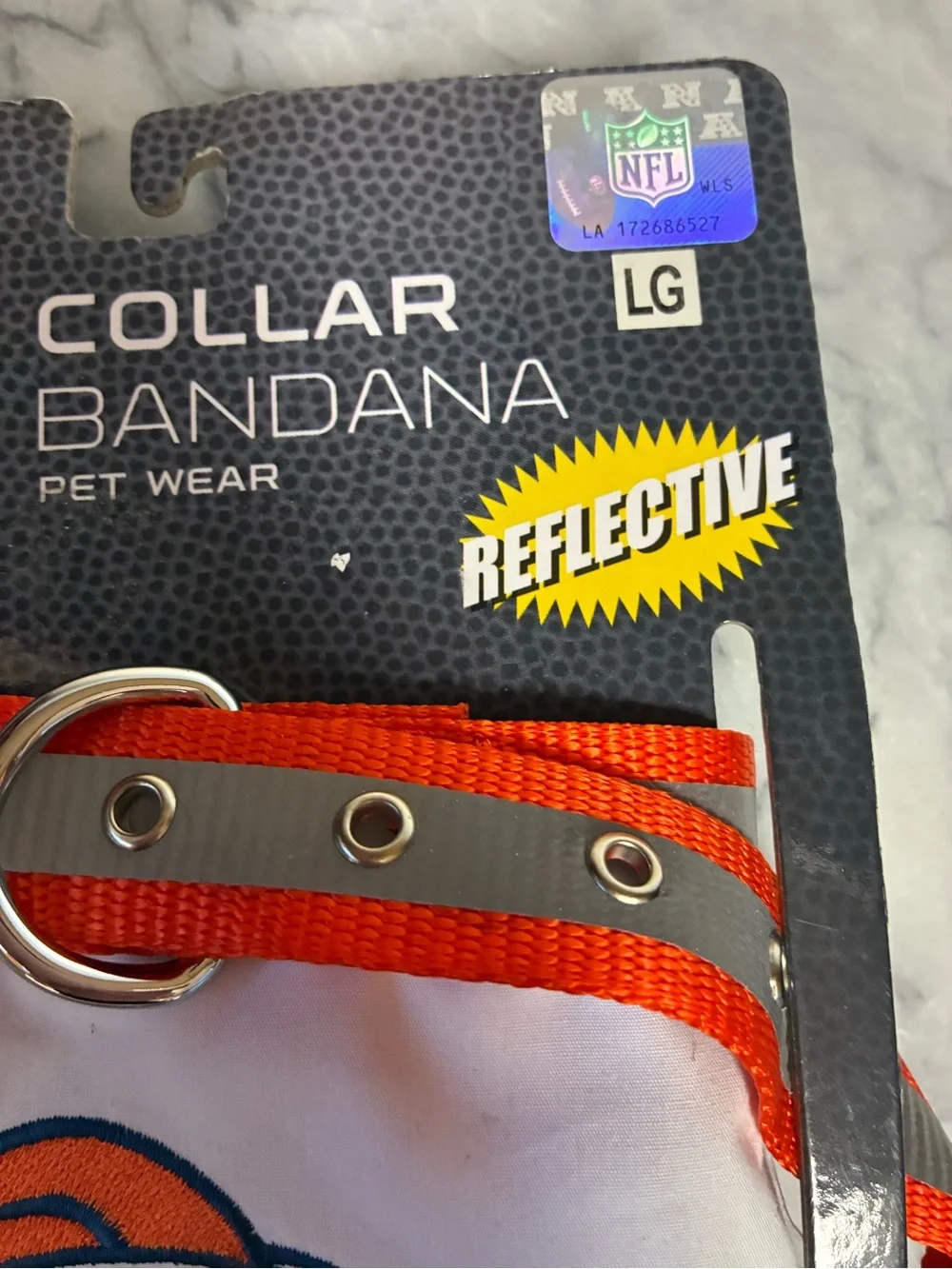 Denver Broncos Reflective Collar with Bandana